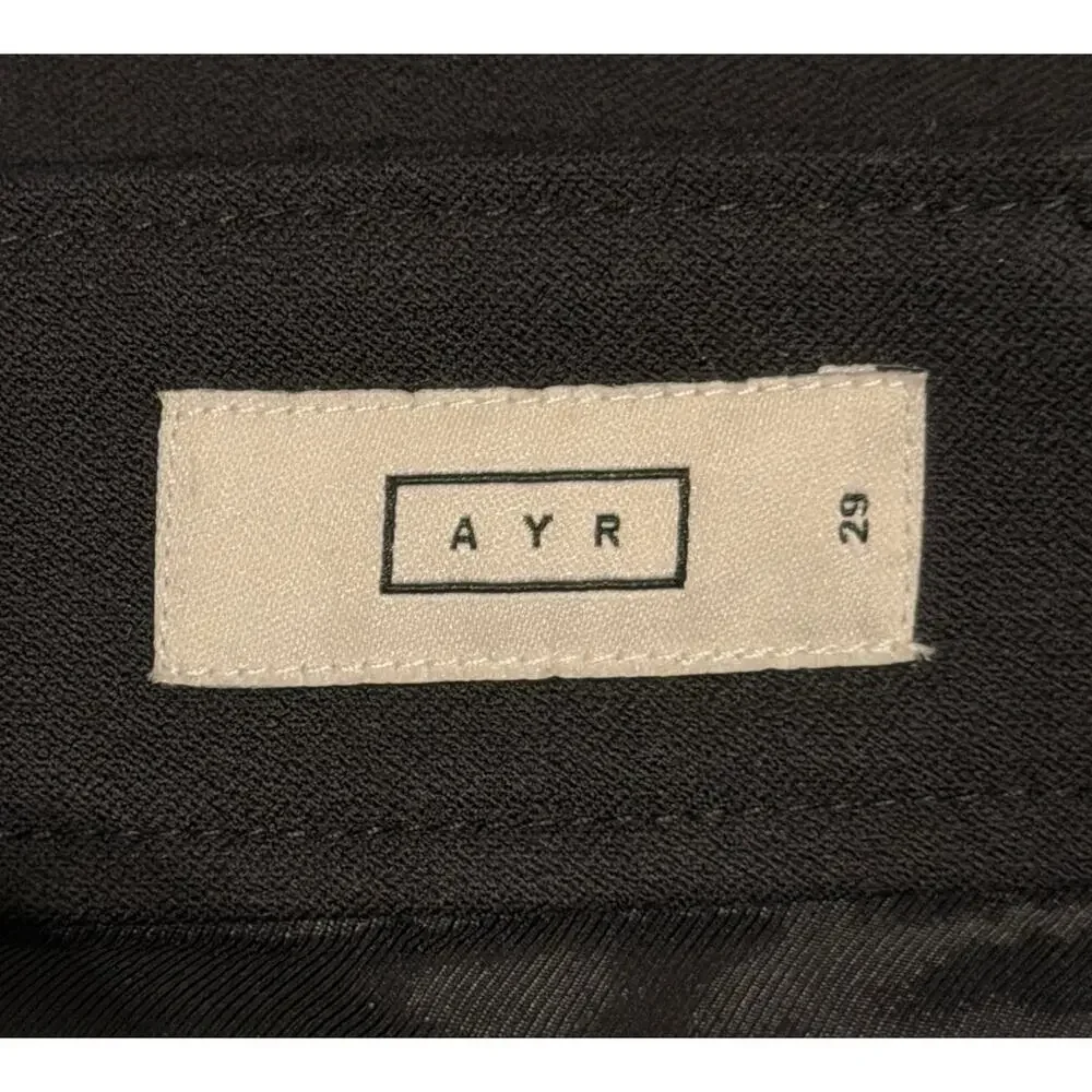 AYR The Daily Dose Black Stretch Straight Leg Cropped Pants Size 29 Classic